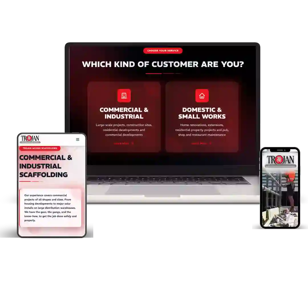 Trojan Access Scaffolding website preview