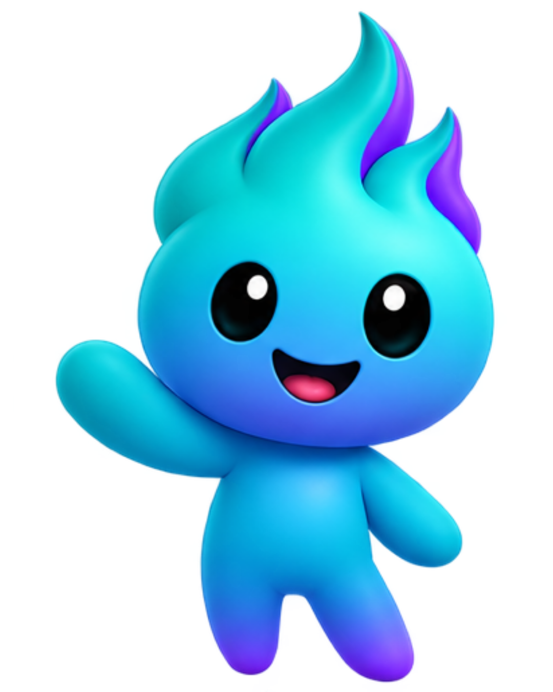 Digital Sizzle mascot waving